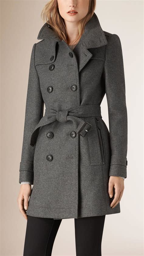 funnel neck wool coat burberry|Nylon Puffer Coat in Charcoal grey .